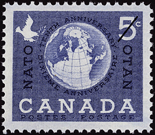 NATO, Tenth Anniversary 1959 - Canadian stamp